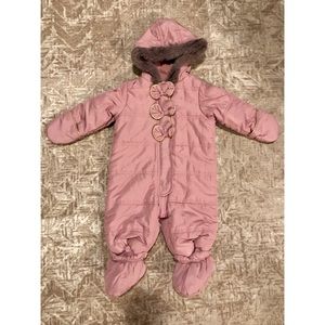 NWT FIRST IMPRESSIONS Purple Bow Snowsuit 3-6M